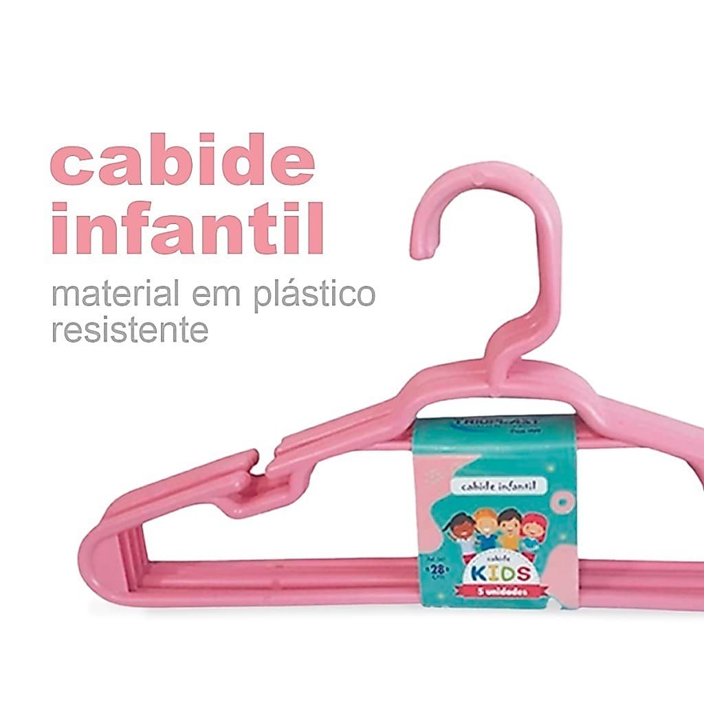 Cabide Infantil de Plástico Resistente – Para Roupas de Bebê
