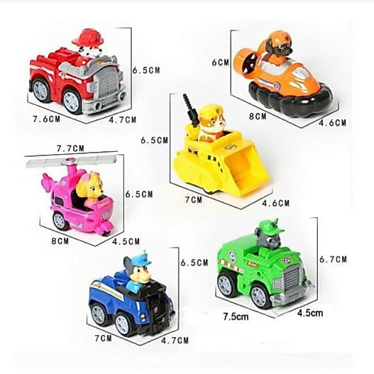 Kit 2 Carrinhos Patrulha Canina – Brinquedo Infantil com Fricção