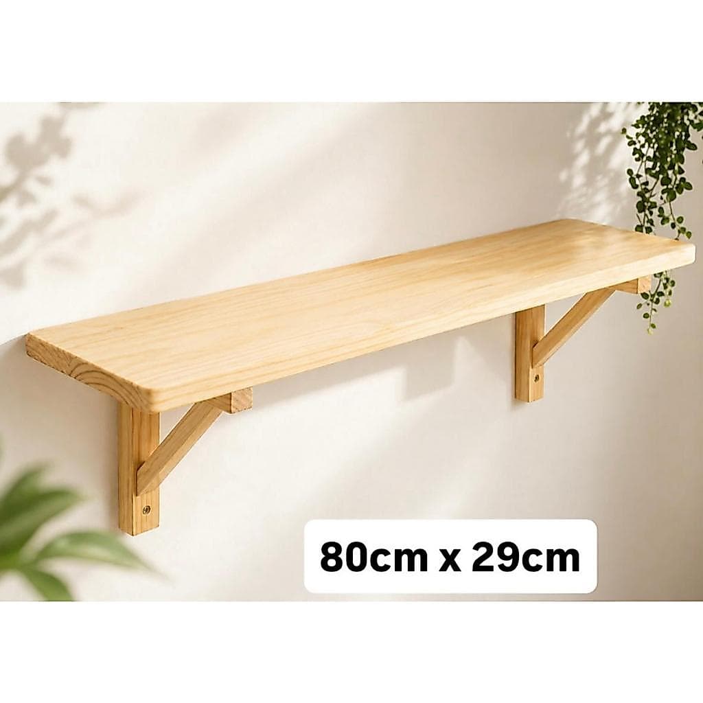 Prateleira em Pinus 80x29 com Suporte 30x30