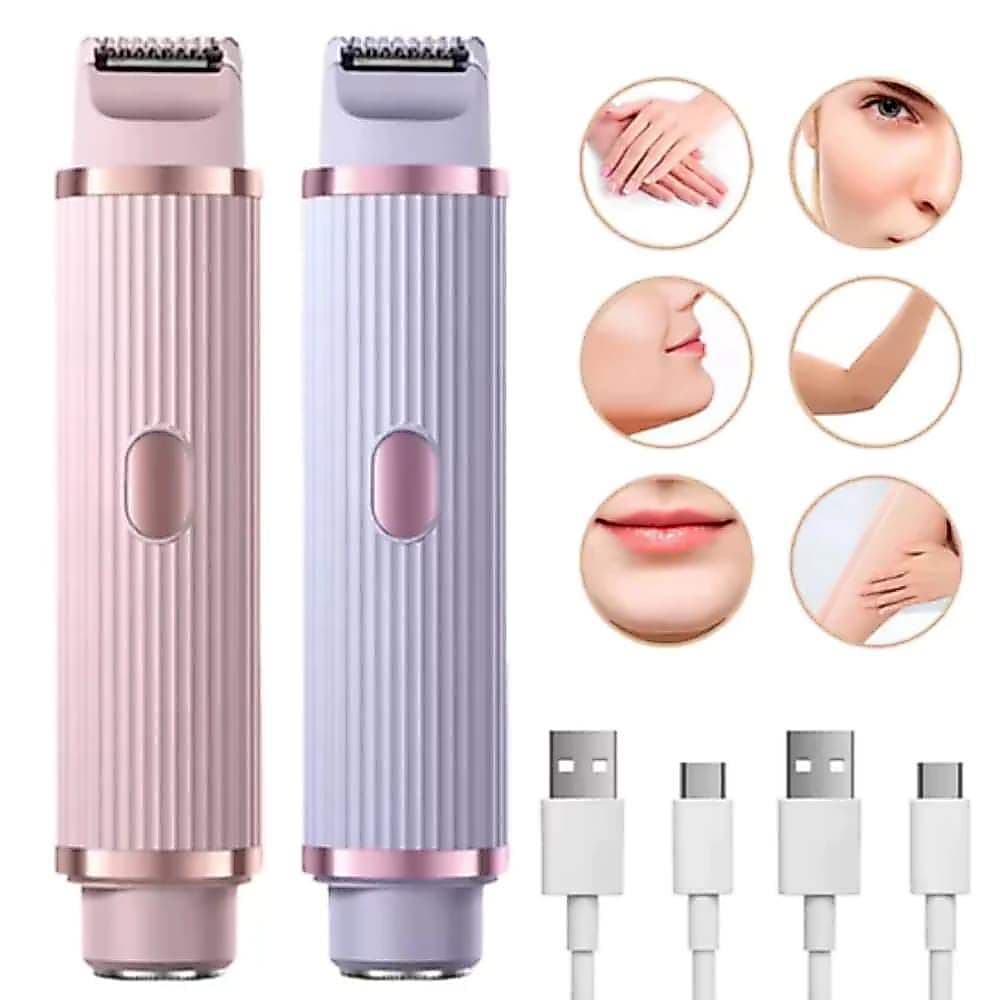 Depilador Feminino Elétrico Removedor De Pelos Faciais Buço E Corpo Inteiro Aparador Portátil Cabo USB Incluso