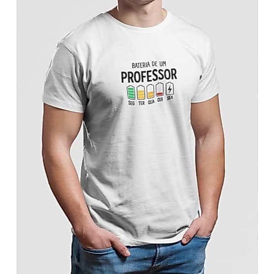 Camiseta Professor Masculino Profissão T Shirt Com frase criativa 100% Algodão Estampado Pedagogia