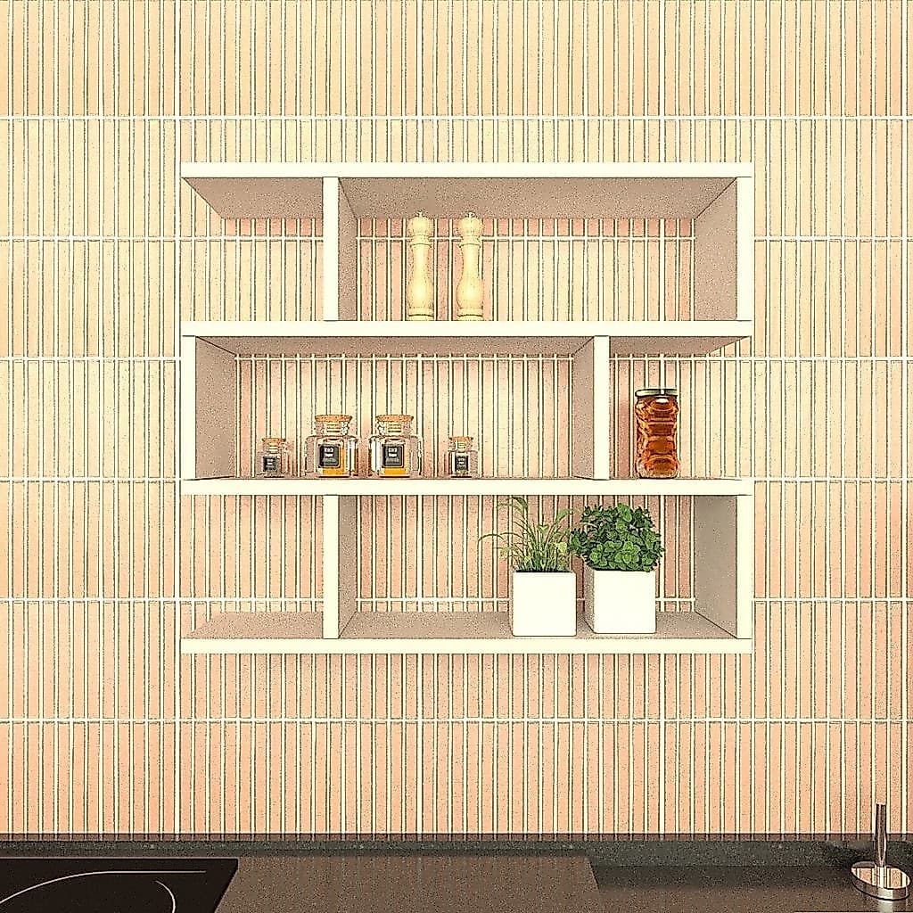 Nicho ZIG P15cm Minimalista Branco MDF Organizador Cozinha