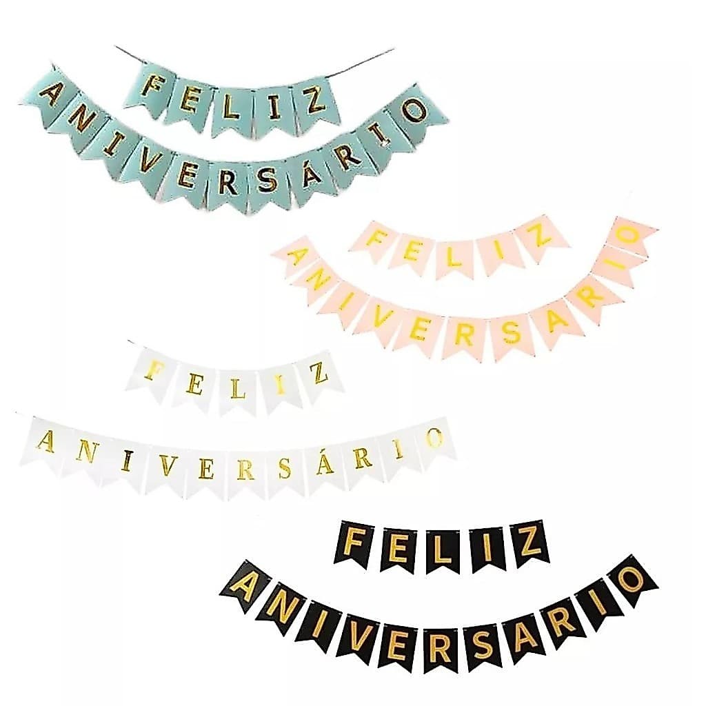 Faixa Feliz Aniversário Decoração Festa