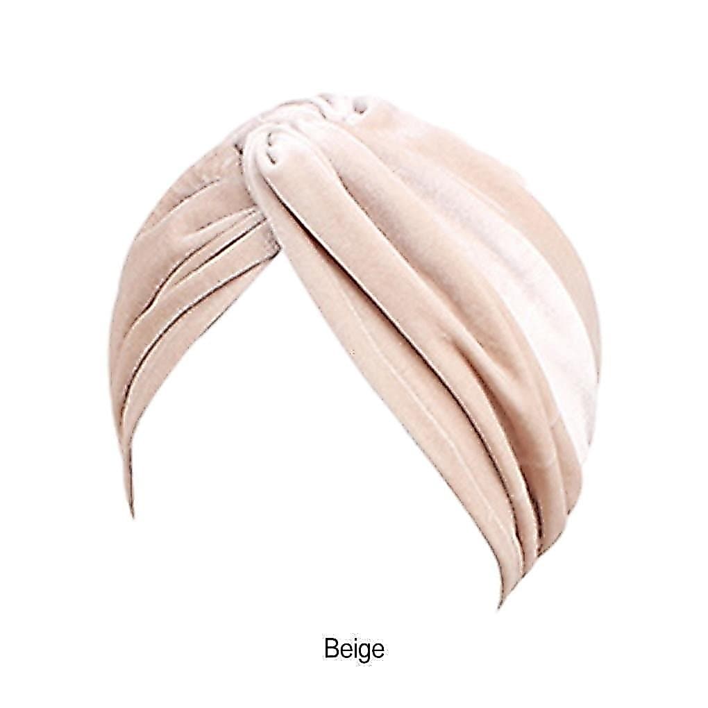 [Choo] Chapéu Turbante De Veludo Para Mulheres , Quente E Elegante ,