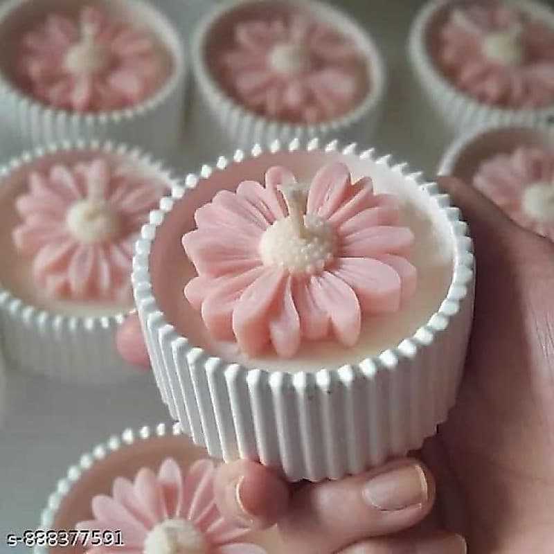 10 Velas Aromatizadas Margarida +Tag decorada