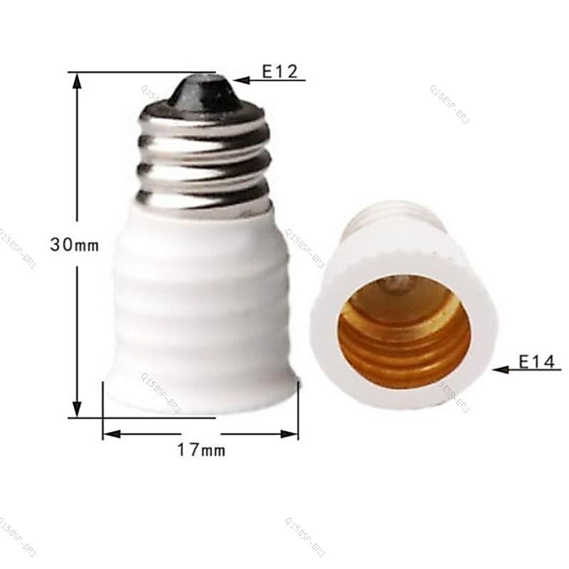 E12 Para E14 led Lâmpada Base Adaptador Conversor Suporte Da Conector De Tomada De Energia Branco BR15B3
