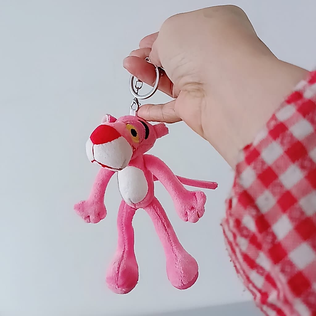 15cm Instagram Celebridade da Internet Pingente de Pelúcia Pantera Rosa Personagem Feminino Chaveiro de Pelúcia Tigre NQ
