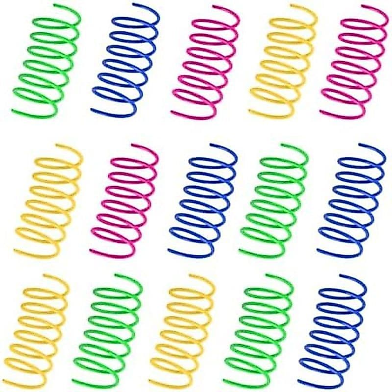 240 Pacotes De Brinquedo De Mola Para Gatos , Brinquedos Gatinhos , Bobina De Plástico , Espiral Interativa Matar , Mord