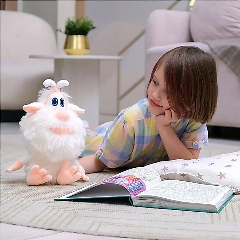 JAMXUN 30cm Russo Porco Branco Cooper Plushes Cooperado Buba Brinquedos De Pelúcia Dos Desenhos Animados Bonecas Animais