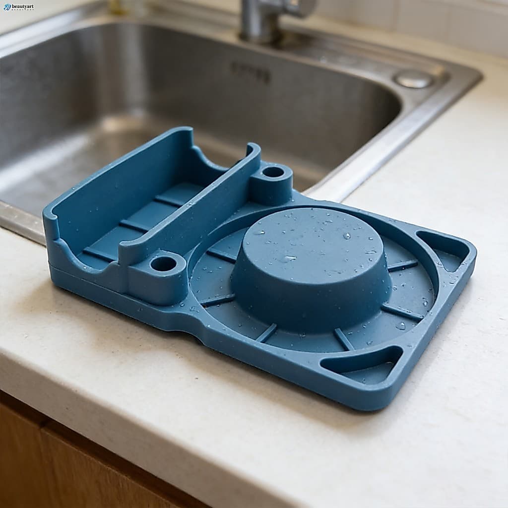 Rack De Secagem De Copos De Silicone Com Base De Sucção-Design Rápida Para Garrafas De Água De Cozinha