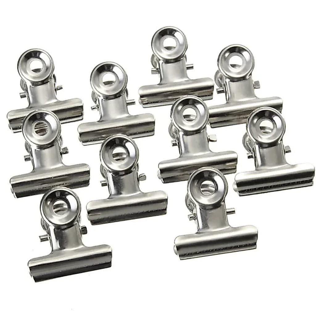 Kit 6/12/24/36 Presilhas Grampo Metal para Unhas Curvatura C Tamanho 22MM JJ