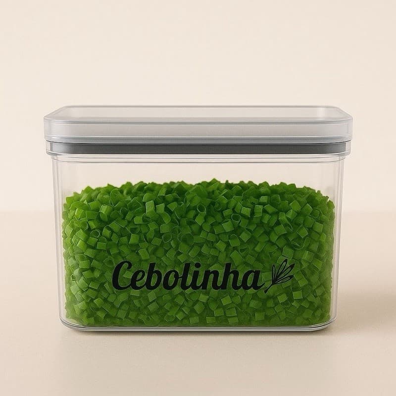 Porta-Cebolinha - Pote Hermético 450g - pote para alho - porta-cebola - porta-molho tomate - cozinha- porta-tempero