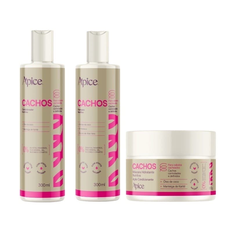 kit apse cachos super kit cabelo lindo brilhante definido