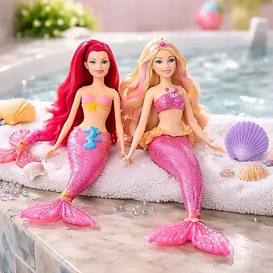 Boneca Sereia Princesa Infantil Luz Som Acessórios Brinquedo