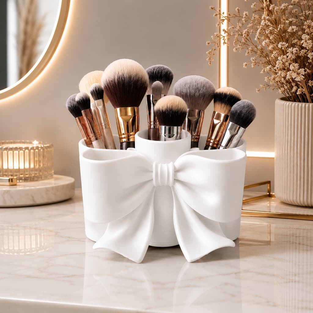 Organizador de Maquiagem Pincéis e Cosméticos para Quarto Closet Mesa Penteadeira Bancada Acabamento Premium
