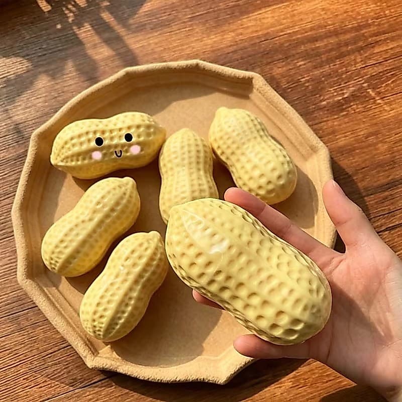 Amendoim Alívio Do Estresse Brinquedos Macio Squeeze Brinquedo Mole Sem Rebote Sensorial ASMR Anti Para Adultos