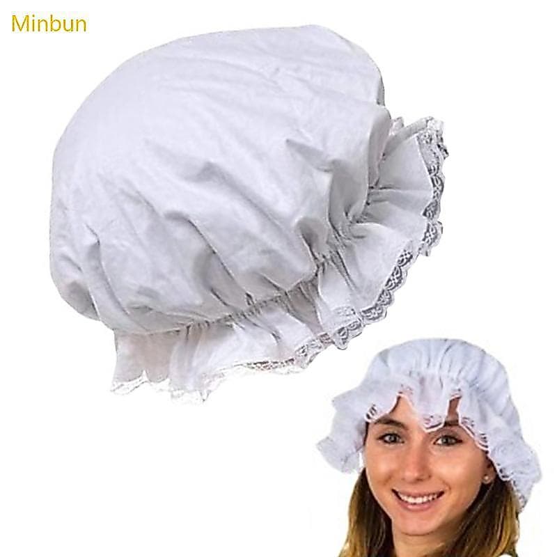 Minbun Chapéu Empregada Renda Para Amantes Cosplay Branco Cocar Enfermeira Elástico