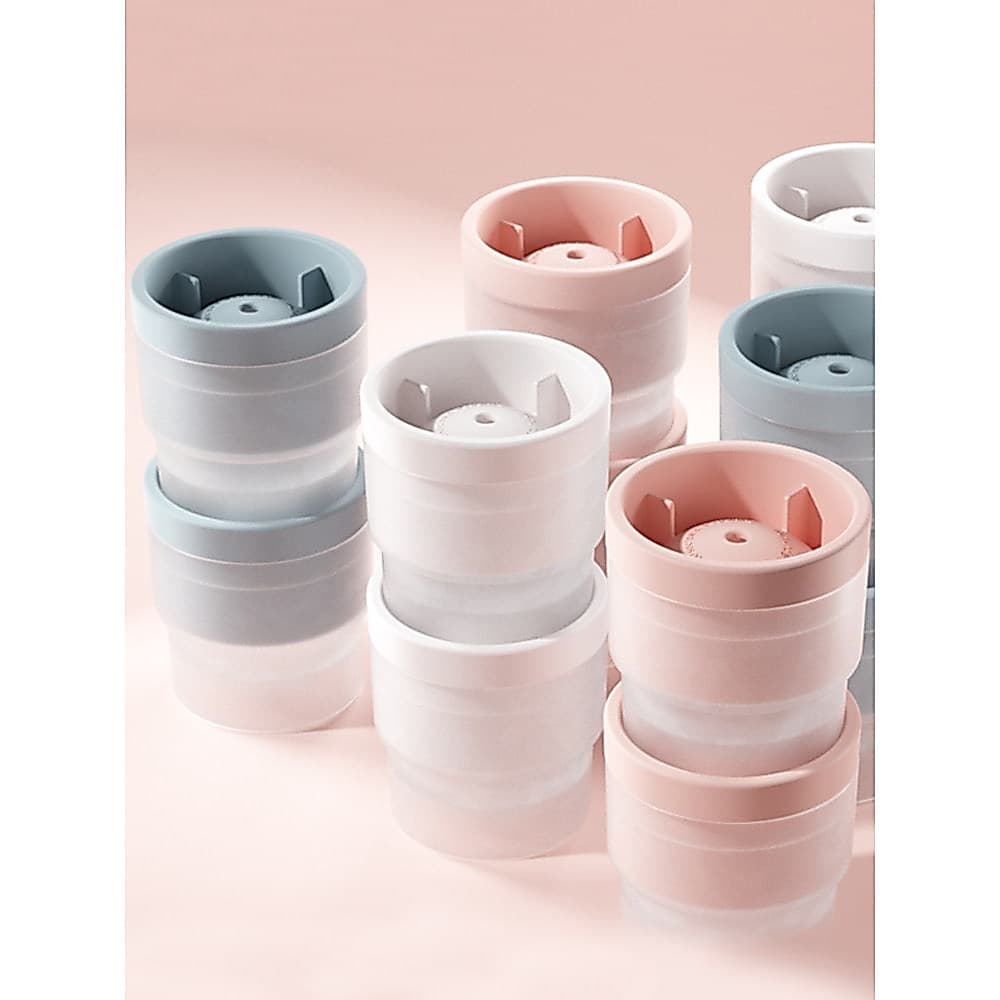 Bangjiayi uísque esférico bandeja de gelo copo grau alimentício Silicone bartender cubo de gelo molde com tampa caixa de
