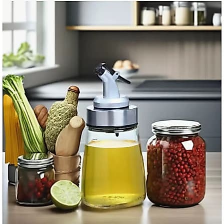 Mini Dispenser Azeite Vinagre 170ml Vidro Com Bico Dosador