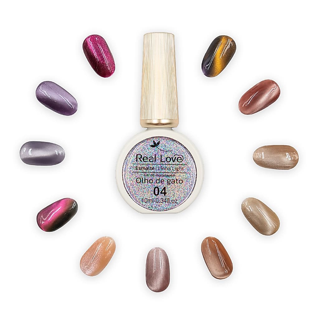 Esmalte em Gel Magnético Cat Eye Olho de Gato 10ml Profissional