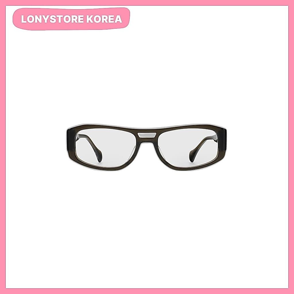 [Elefante Azul] Óculos De Moda Coreana Cáqui AGNES/Armação Retangular Macia Da LONYSTORE