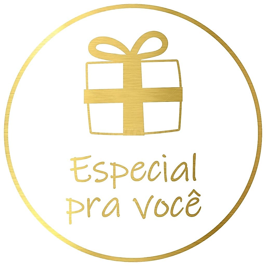 Etiqueta Adesiva "Especial Para Você" 40x40mm - 50un