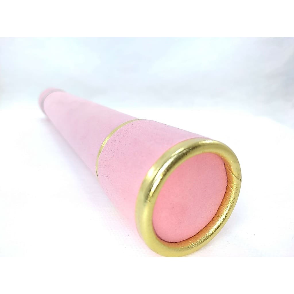 Canudo de formatura camurça rosa com dourado