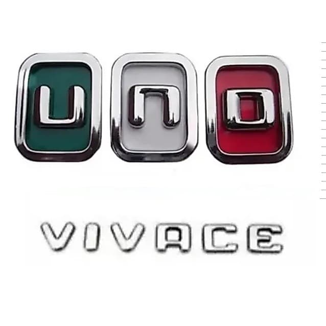 Emblema Letreiro Uno Novo Uno + Vivace Italia 2011 A 2016