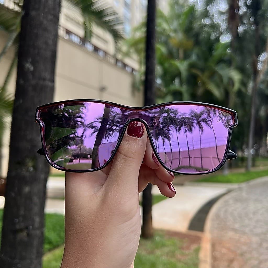 Óculos Esportivo San Martín Ultra Vinho com lente Rosa
