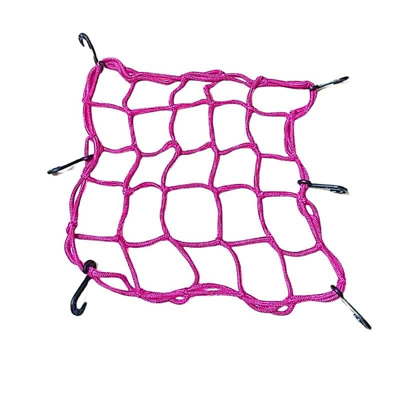 rede elástica 35x35 rosa para capacetes bagageiro