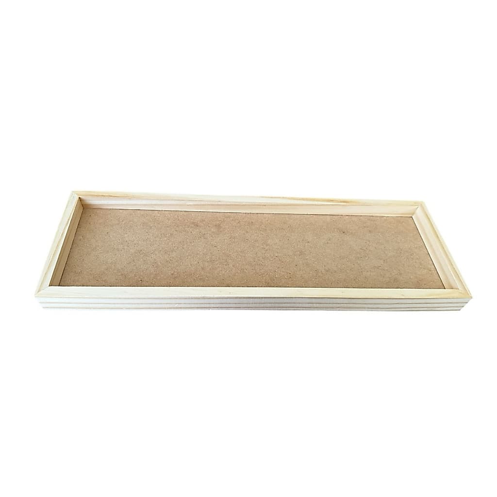 Bandeja Decorativa Multiuso Para Kit Bebê 40x13cm pinus fundo mdf