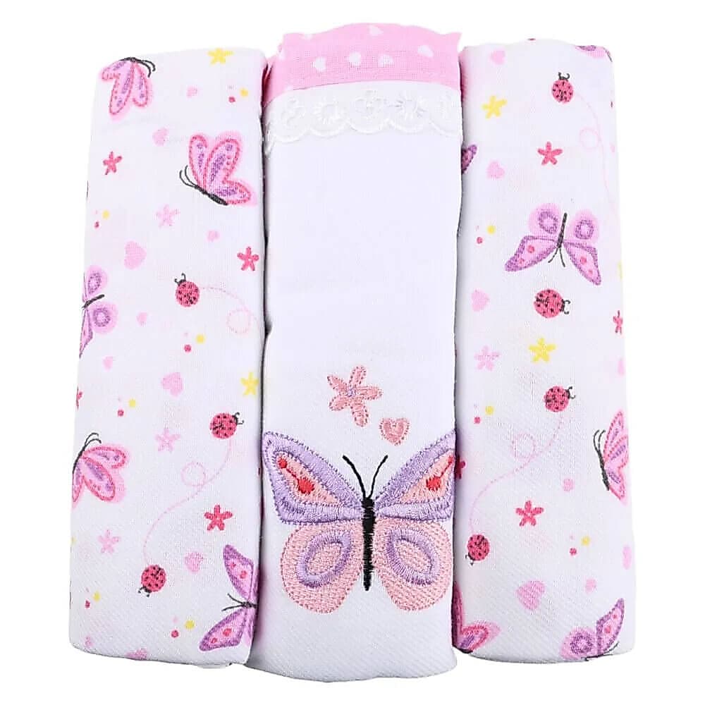 Kit Cueiro Baby Gijo Rolinho Bordado Borboleta - 03 Peças