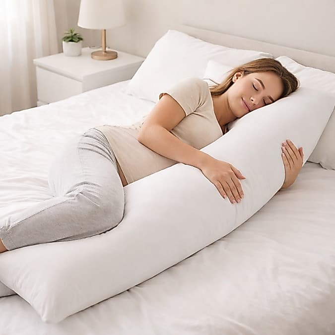 Travesseiro de corpo Gigante Ideal para Gestante Xuxão Grande Opção de Fronhas Zíper Várias Cores