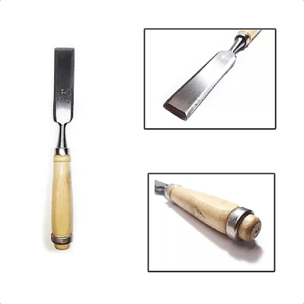 Formão Cabo Madeira 1” Corpo Aço Carbono Profissional