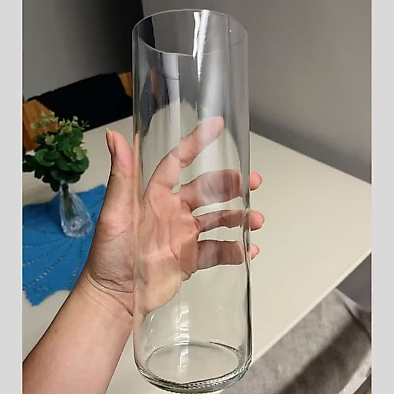 Vaso 21cm artesanal pra Decoração / porta Velas decore sua casa
