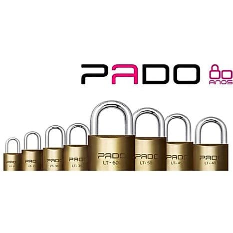 Cadeado segurança Pado original latonado 20mm - 60mm | Pado