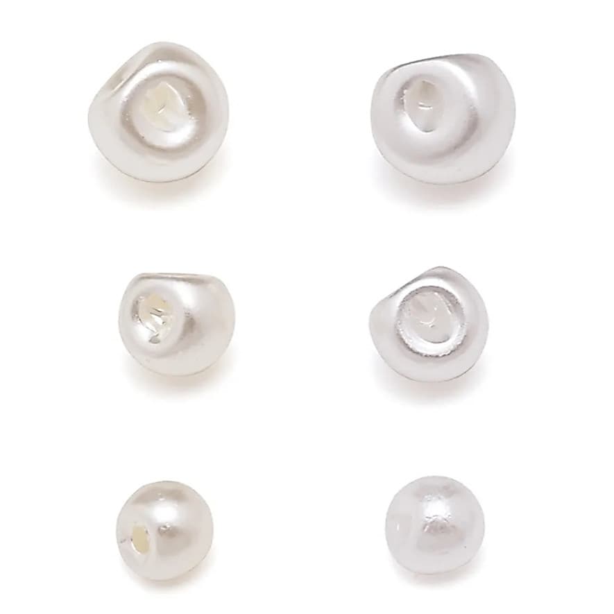 Botão de Pérola 8mm ou 10mm - 24 unidades