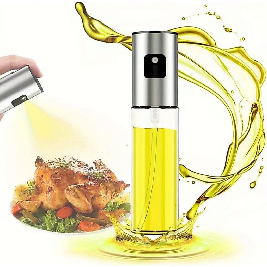Spray Pulverizador Vidro Inox Borrifador Azeite Vinagreessenciais De Cozinha