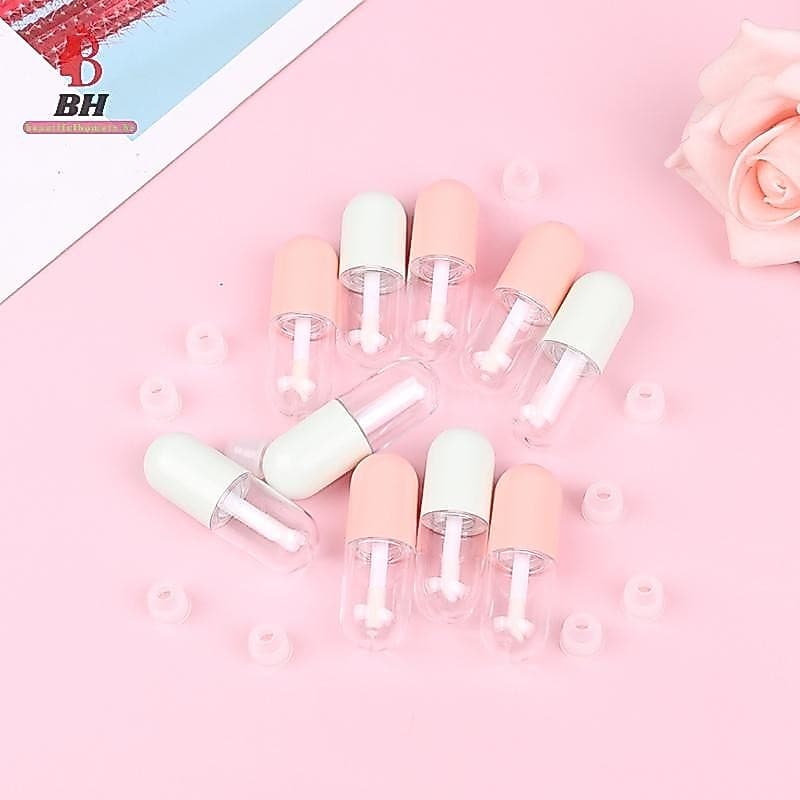 BHHB 10pcs 5ml Lip Gloss Glaze Tubo Bonito Cápsula Batom Vazio Lipgloss Diy Recipientes Cosméticos ~