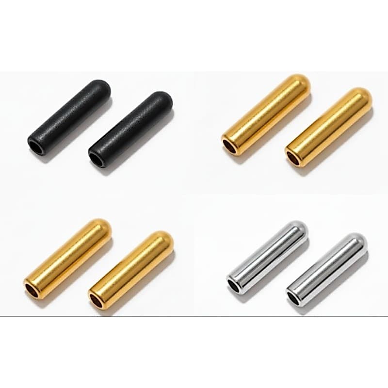 Kit Com 4 Ponteiras PREMIUM MAIORES para Cadarço de Tênis Cilíndrico Prata,Vermelho,Branco,Azul,Preto Fosco Ou Dourado