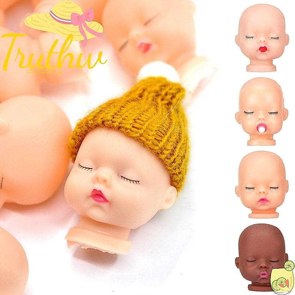 TRUTHW 10 Pcs Cabeça De Bebê Dormindo Suprimentos Artesanais Material Artesanal Acessórios DIY Lábios Vermelhos Rosa