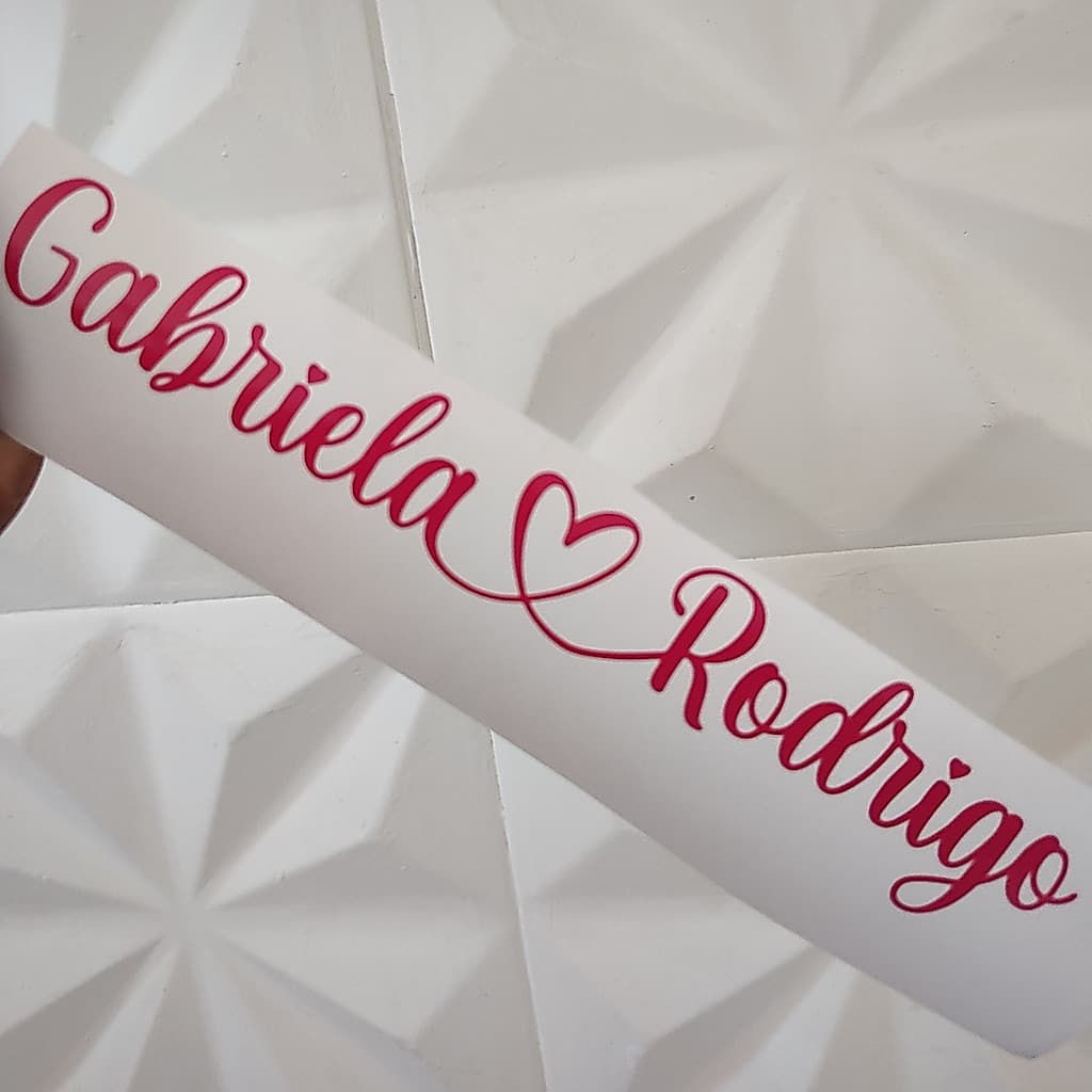 Adesivo Nome Casal Personalizado com Data