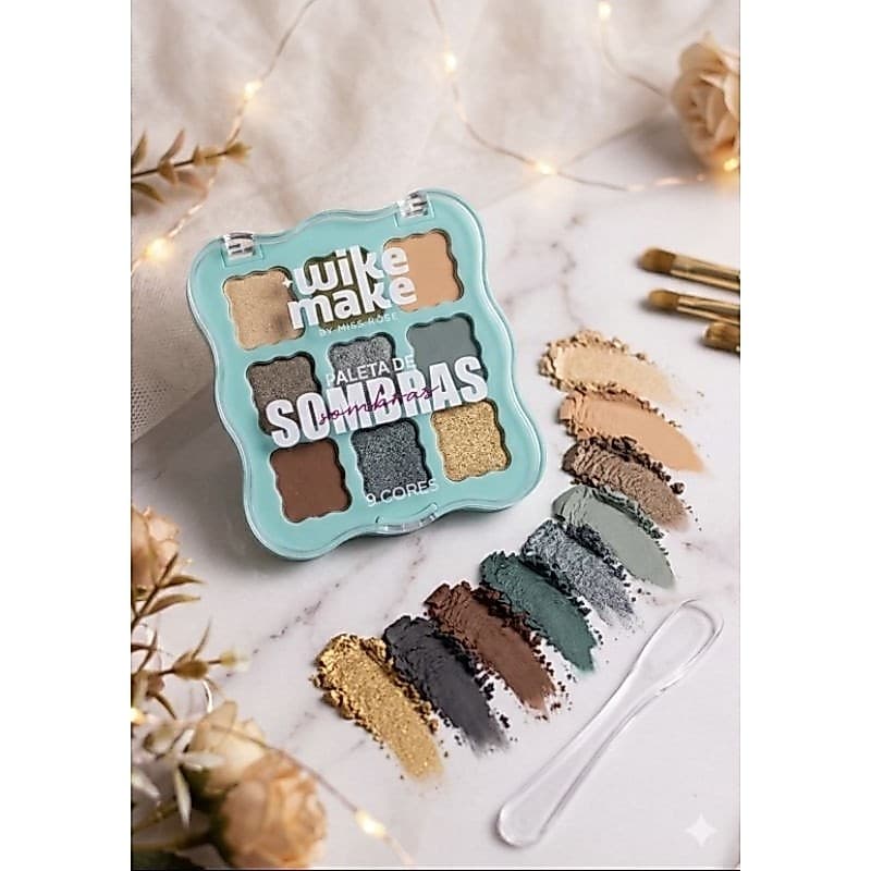 ​✨ Paleta de Sombras Wike Make by Miss Rôse – 9 Cores Vibrantes