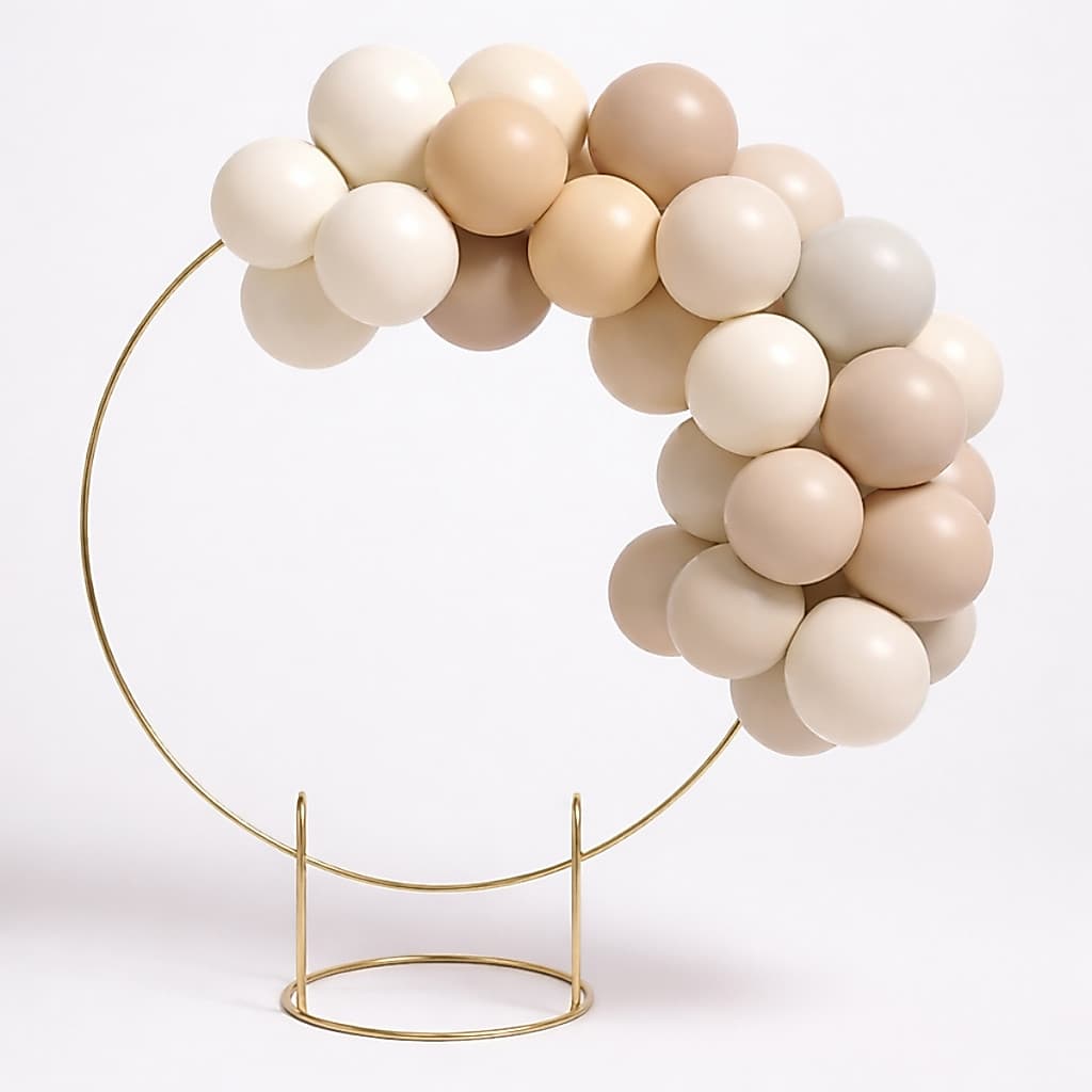 Mini Painel Arco De Mesa Para Festa Redondo Decoraçao 50cm Dourado Preto Painel Ferro