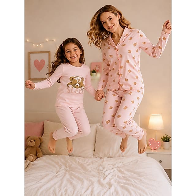 PIJAMA MÃE E FILHA KIT 2 PIJAMAS