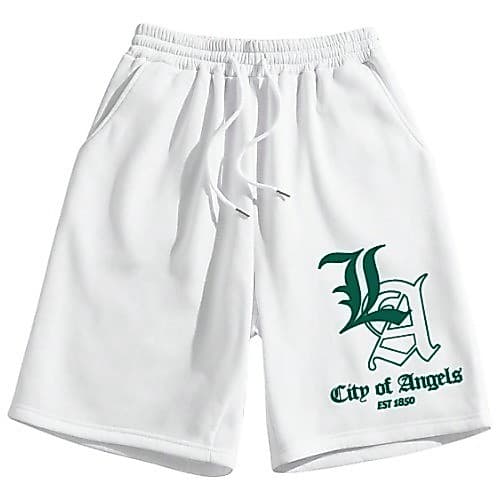 Bermuda Moletom "LA City Of Angels" Streetwear Unissex Estampa Alta Qualidade