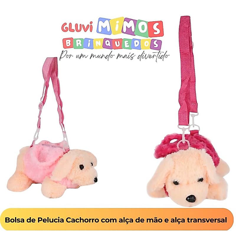 Bolsa Transversal Infantil com Design Fofo de Pelúcia