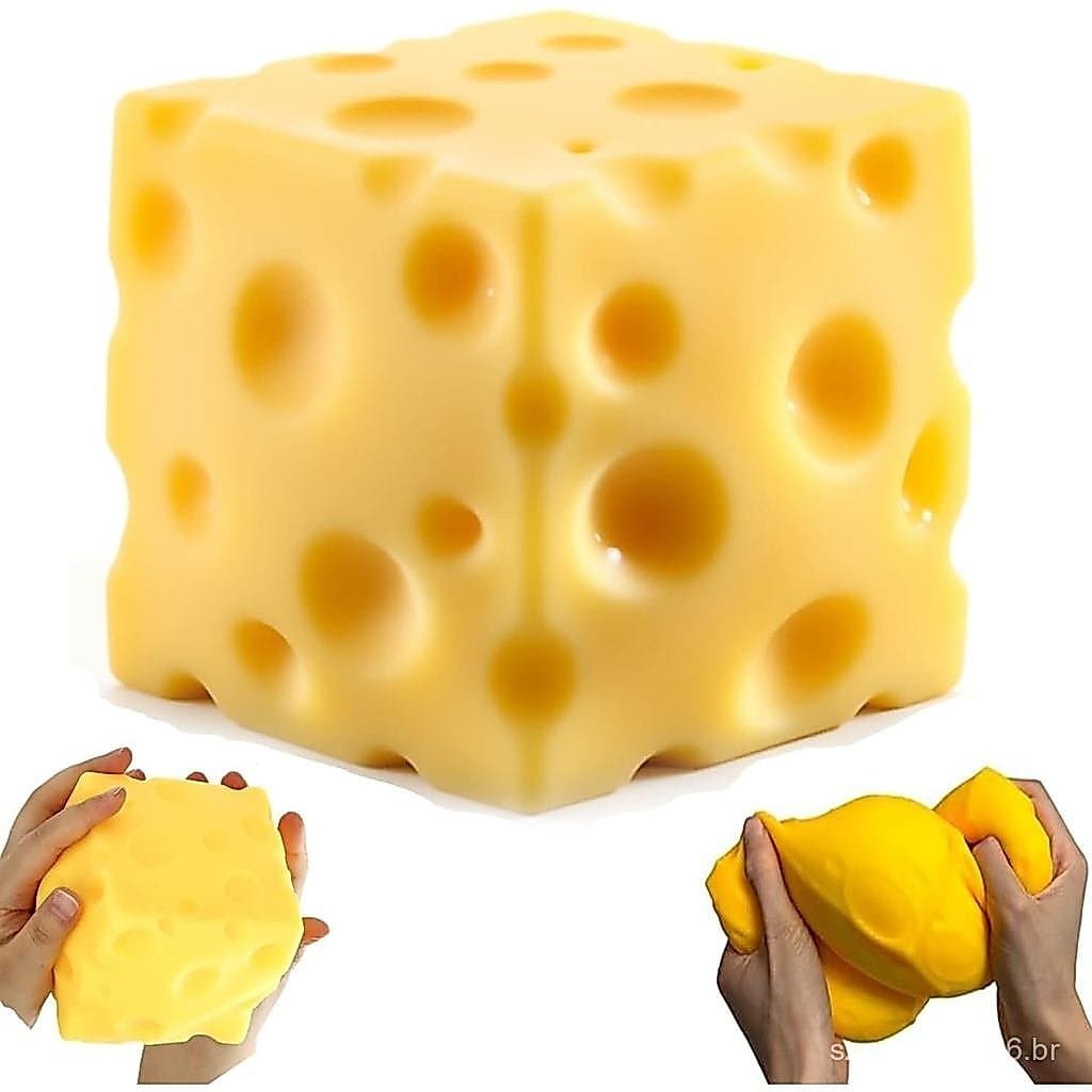 Bola de rebote amarela, macia, de pressão suave, para adultos, com retorno lento, brinquedo sensorial de queijo, macio,