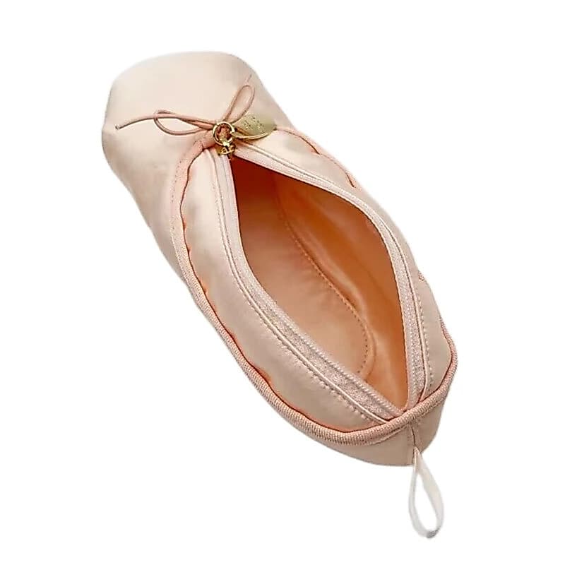 Sapatilha de Balé Rosa em Cetim, Estojo Multifuncional para Estudantes, Bolsa de Cosméticos, Dropshipping