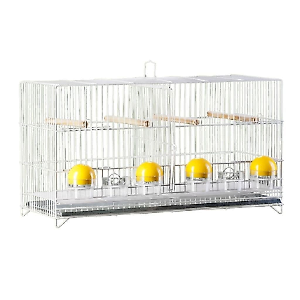 Gaiola Criadeira Canario Luxo Epox Branca Com Divisoria - Marca Gaiolas Londrina 001